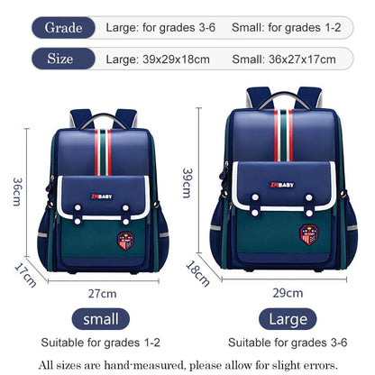 Stylish British-Inspired Lightweight Backpack for Boys and Girls - Perfect for Primary School with Spine Protection Features