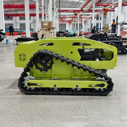 Revolutionize Your Lawn Care with the Customizable Remote Control Lawn Mower Robot - Efficient 4WD for 45° Slope Climbing!