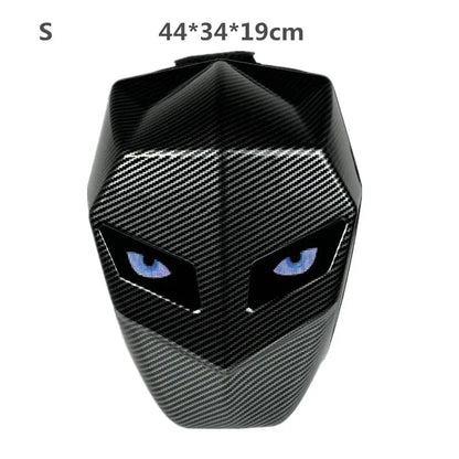 Revolutionary Rider Motorcycle LED Backpack with Bluetooth and Carbon Fiber Design - Perfect for School and Riding Adventures