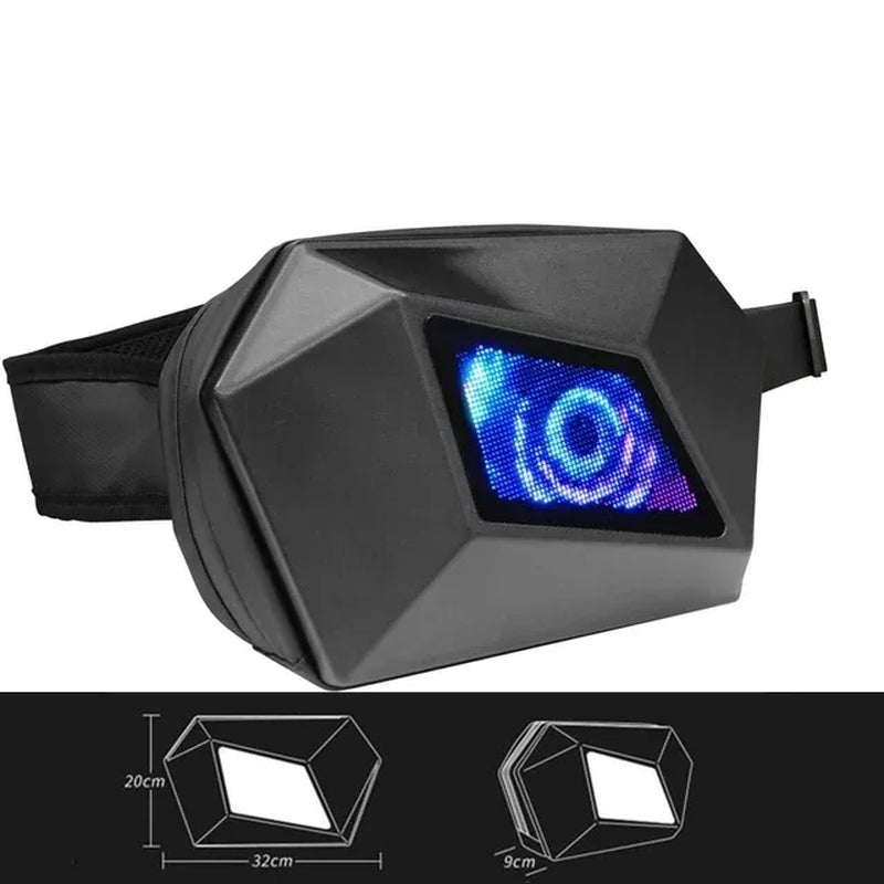 Revolutionary Rider Motorcycle LED Backpack with Bluetooth and Carbon Fiber Design - Perfect for School and Riding Adventures