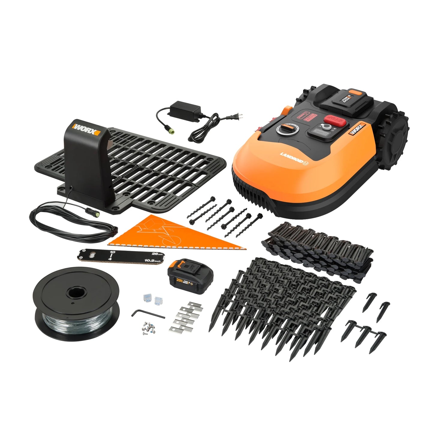 Transform Your Lawn Care with the WR147 Landroid M 20V Robotic Lawn Mower - Effortlessly Mow Up to 1/4 Acre with Battery & Charger Included