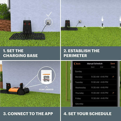 Transform Your Lawn Care with the WR147 Landroid M 20V Robotic Lawn Mower - Effortlessly Mow Up to 1/4 Acre with Battery & Charger Included