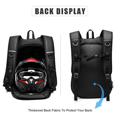 Ultimate 40L Waterproof Motorcycle Backpack - Lightweight with Reflective Strip for Safe Riding & Daily Adventures