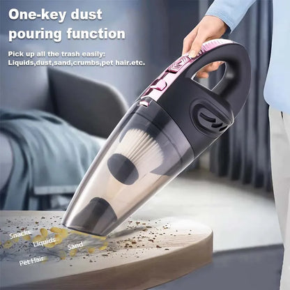 Experience Ultimate Cleanliness with Our Wireless Portable Vacuum Cleaner - Stylish Pink Design, Durable ABS Body, Perfect for Home and Car!