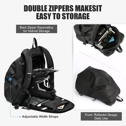 Ultimate 40L Waterproof Motorcycle Backpack - Lightweight with Reflective Strip for Safe Riding & Daily Adventures