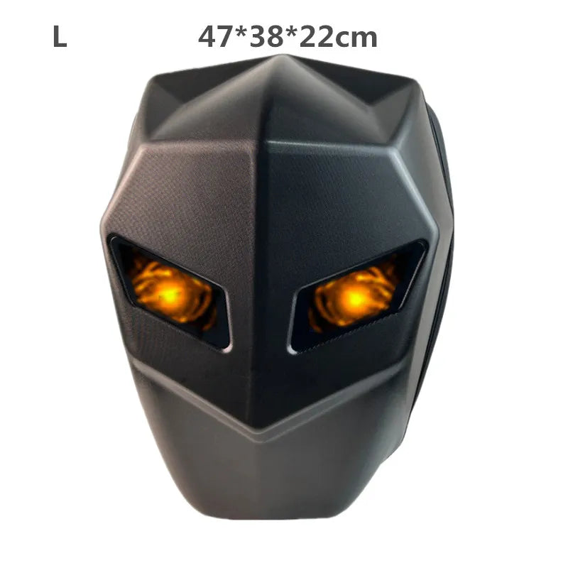 Revolutionary Rider Motorcycle LED Backpack with Bluetooth and Carbon Fiber Design - Perfect for School and Riding Adventures