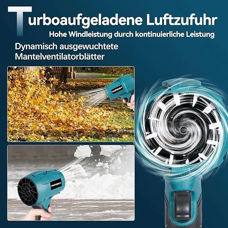 Unleash Powerful Cleaning with the 28000RPM Cordless Electric Air Blower - Perfect for Leaves, Dust, and Snow!
