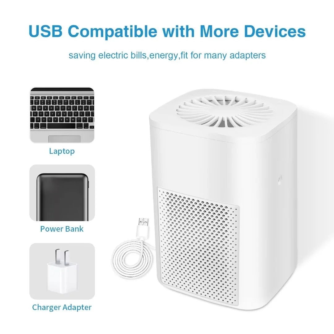 Transform Your Indoor Air Quality with the Ailkin Mini Portable Air Purifier - Perfect for Allergies, Asthma, and Smoke Odors in Any Room