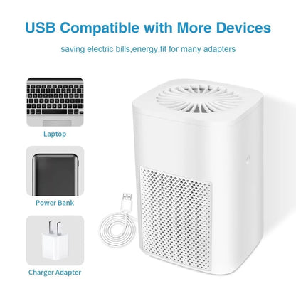 Transform Your Indoor Air Quality with the Ailkin Mini Portable Air Purifier - Perfect for Allergies, Asthma, and Smoke Odors in Any Room