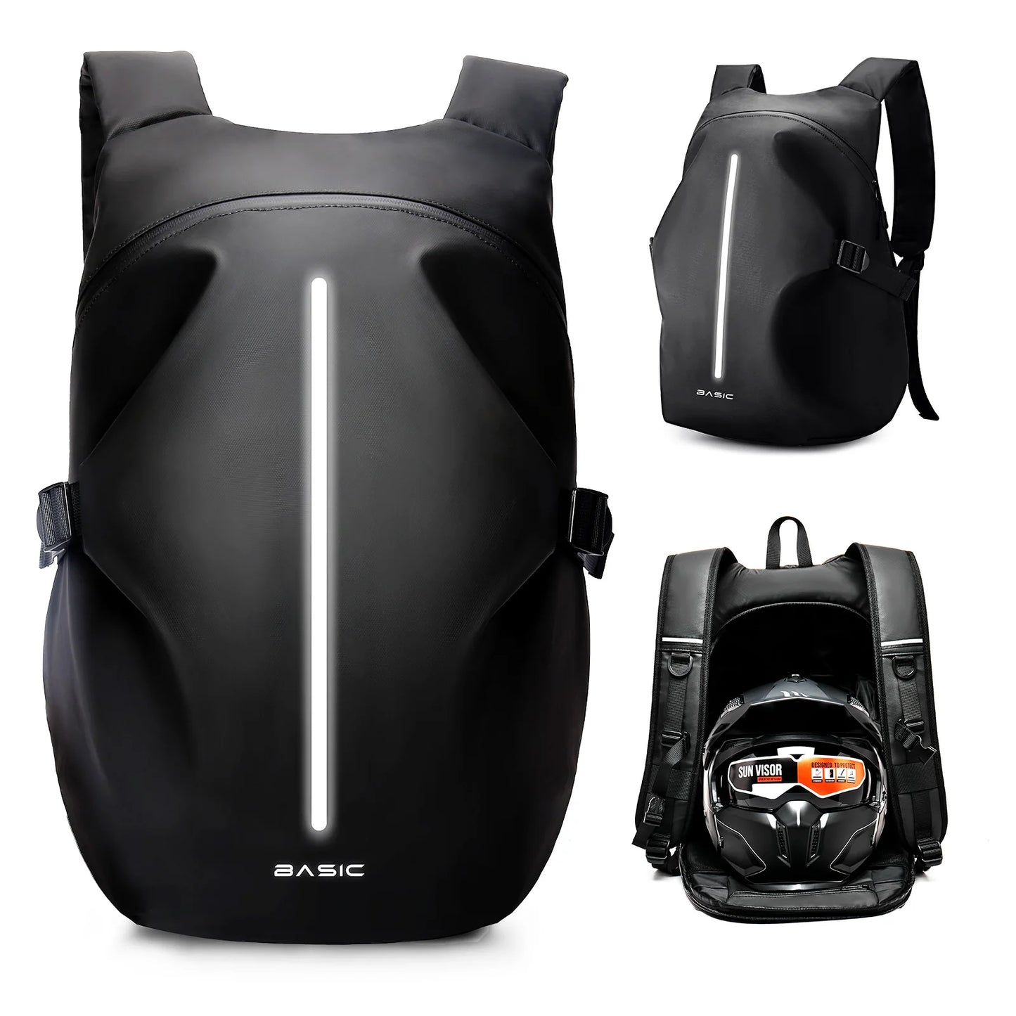 Ultimate 40L Waterproof Motorcycle Backpack - Lightweight with Reflective Strip for Safe Riding & Daily Adventures