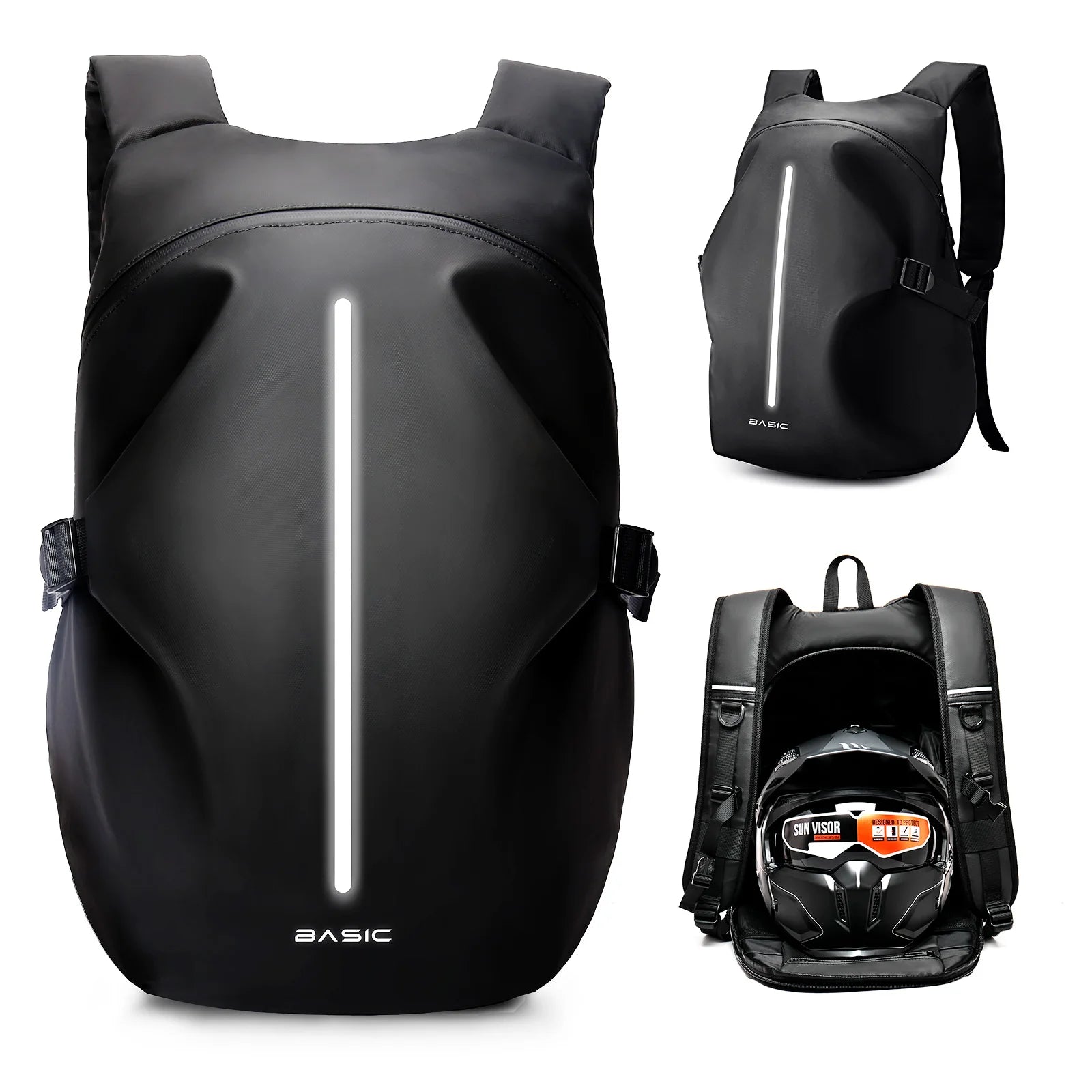 Ultimate 40L Waterproof Motorcycle Backpack - Lightweight with Reflective Strip for Safe Riding & Daily Adventures