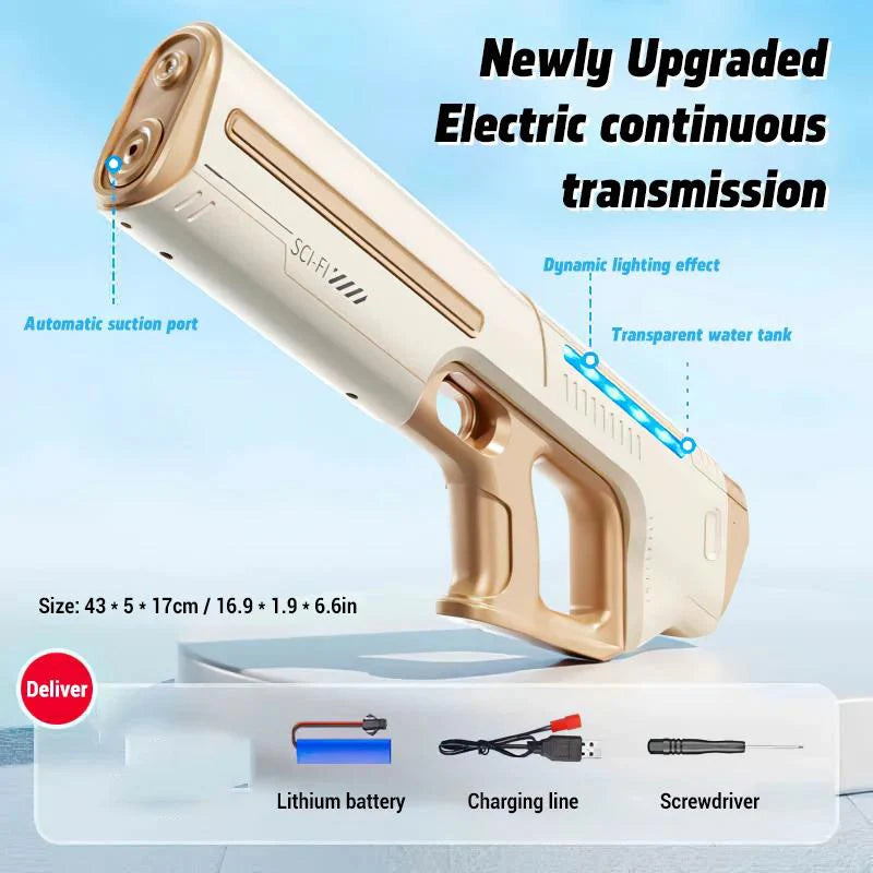 Unleash Summer Fun with the Ultimate Electric Water Guns for Adults - Powerful Automatic Water Blasters for Beach Adventures!