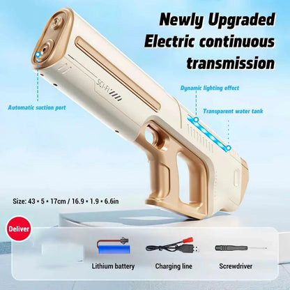 Unleash Summer Fun with the Ultimate Electric Water Guns for Adults - Powerful Automatic Water Blasters for Beach Adventures!