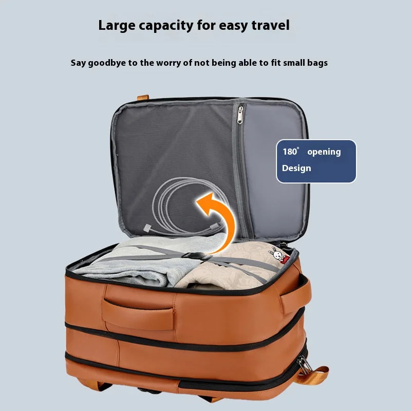 Versatile Expandable Waterproof Commuter Laptop Backpack - Perfect for Business and Travel, Fits 15.6 Inches Laptops with Large Capacity