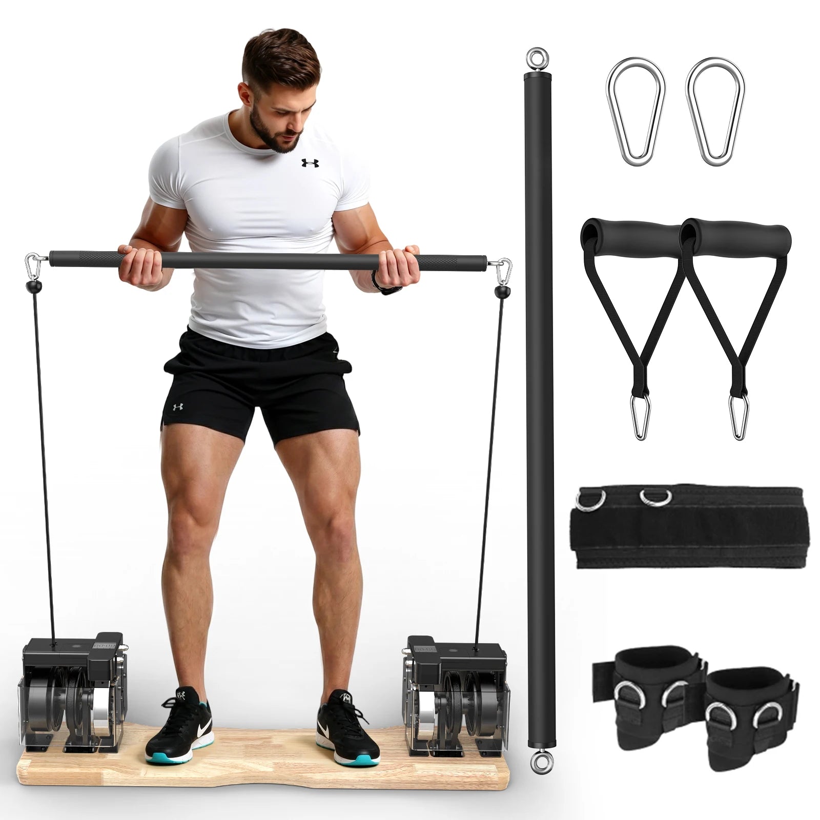 Transform Your Home Workouts with the All-In-One Portable Gym – Adjustable 33-45LBS Strength Training Machine for Ultimate Full-Body Fitness