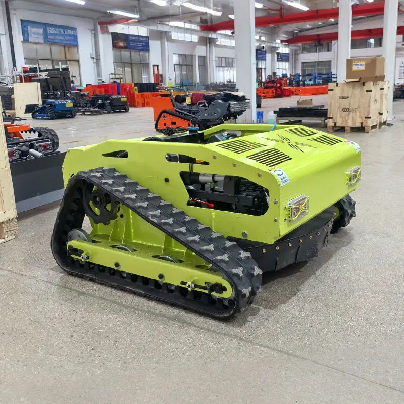 Revolutionize Your Lawn Care with the Customizable Remote Control Lawn Mower Robot - Efficient 4WD for 45° Slope Climbing!