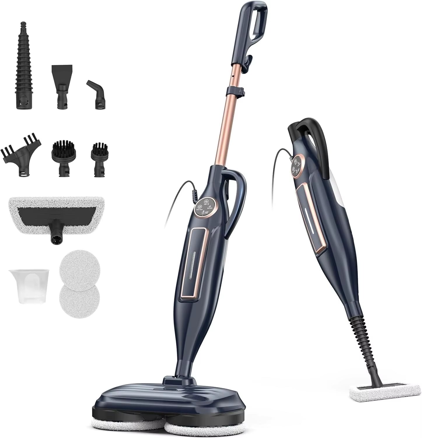 Revolutionary 10-in-1 Steam Mop Cleaner with Rotating Mop Pad - 1300W Powerful Floor Steamer for Effortless Home Cleaning