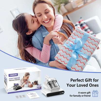 Powerful 16Kpa Handheld Mattress Vacuum Cleaner with UV Light for Ultimate Deep Cleaning of Beds and Sofas