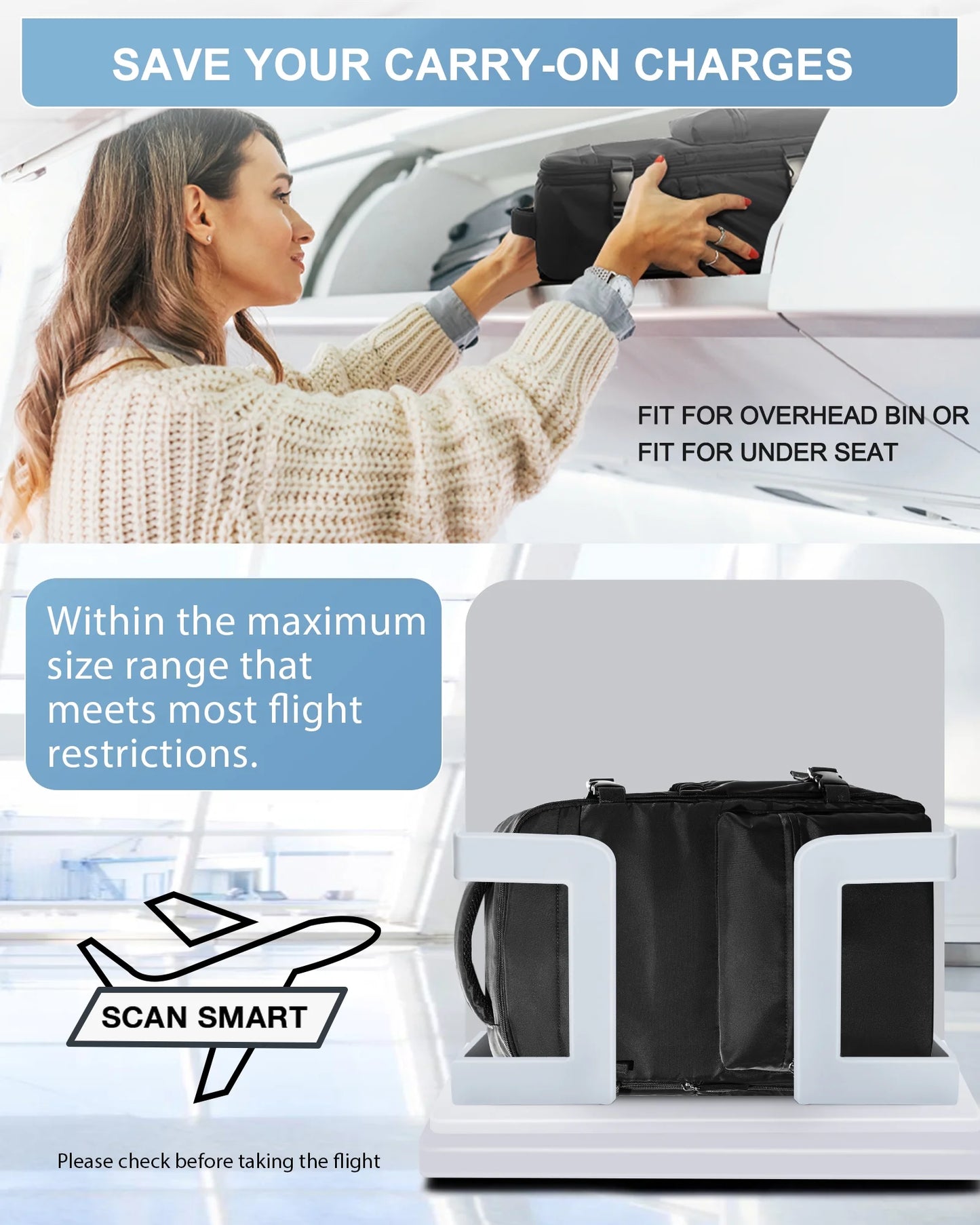 Ultimate Travel Vacuum Backpack with Air Pump - Perfect for Airplanes, Stylish Black Design, Fits 15.6-inch Laptops
