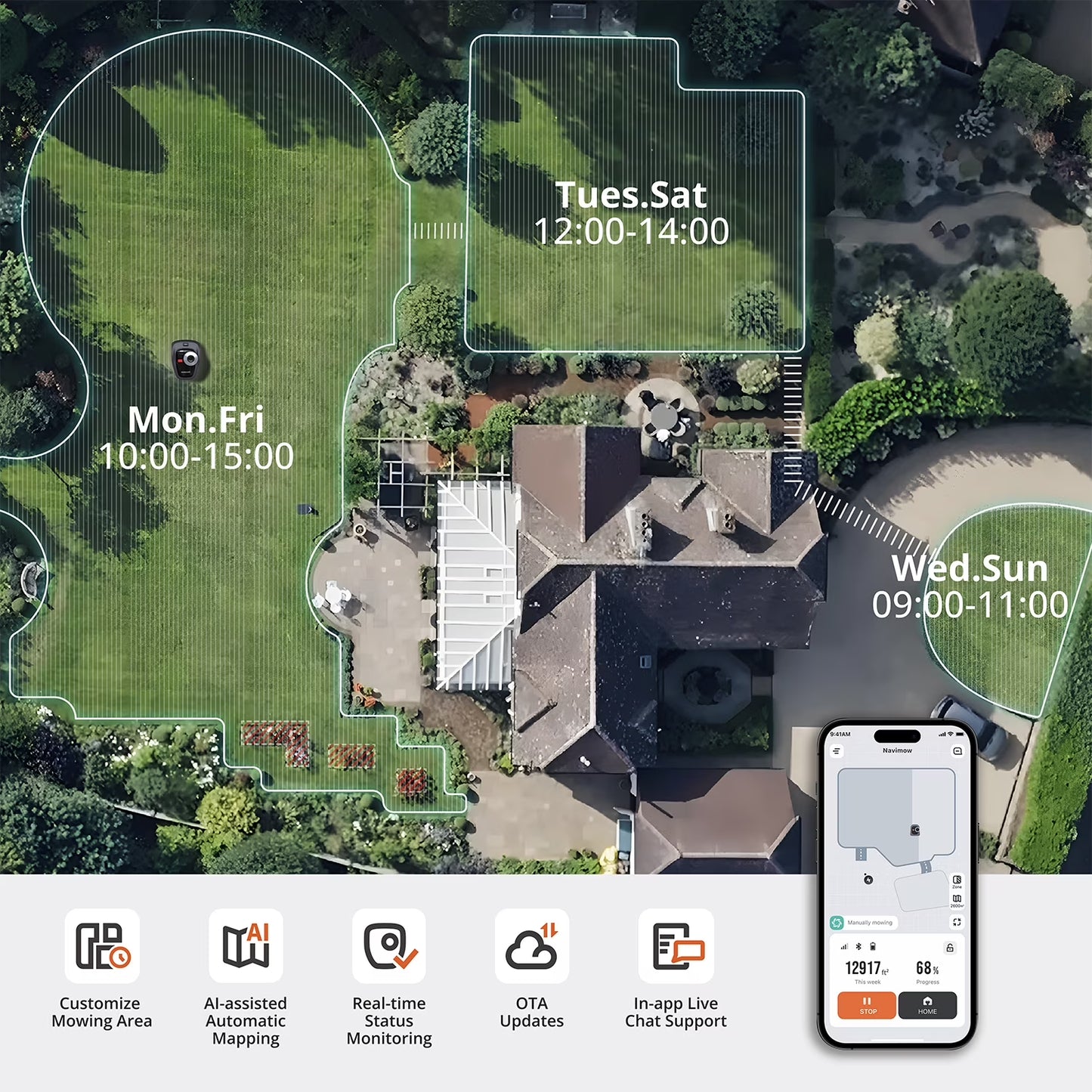 Transform Your Lawn with the Segway Navimow i110N Robotic Mower - Precision Cutting and Effortless Control