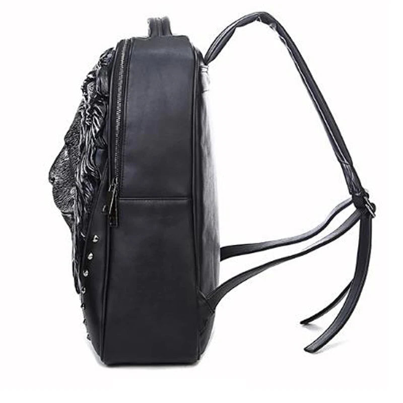 Stylish 3D Lion Print Backpack for Men and Women - Perfect for School, Travel, and Everyday Use!