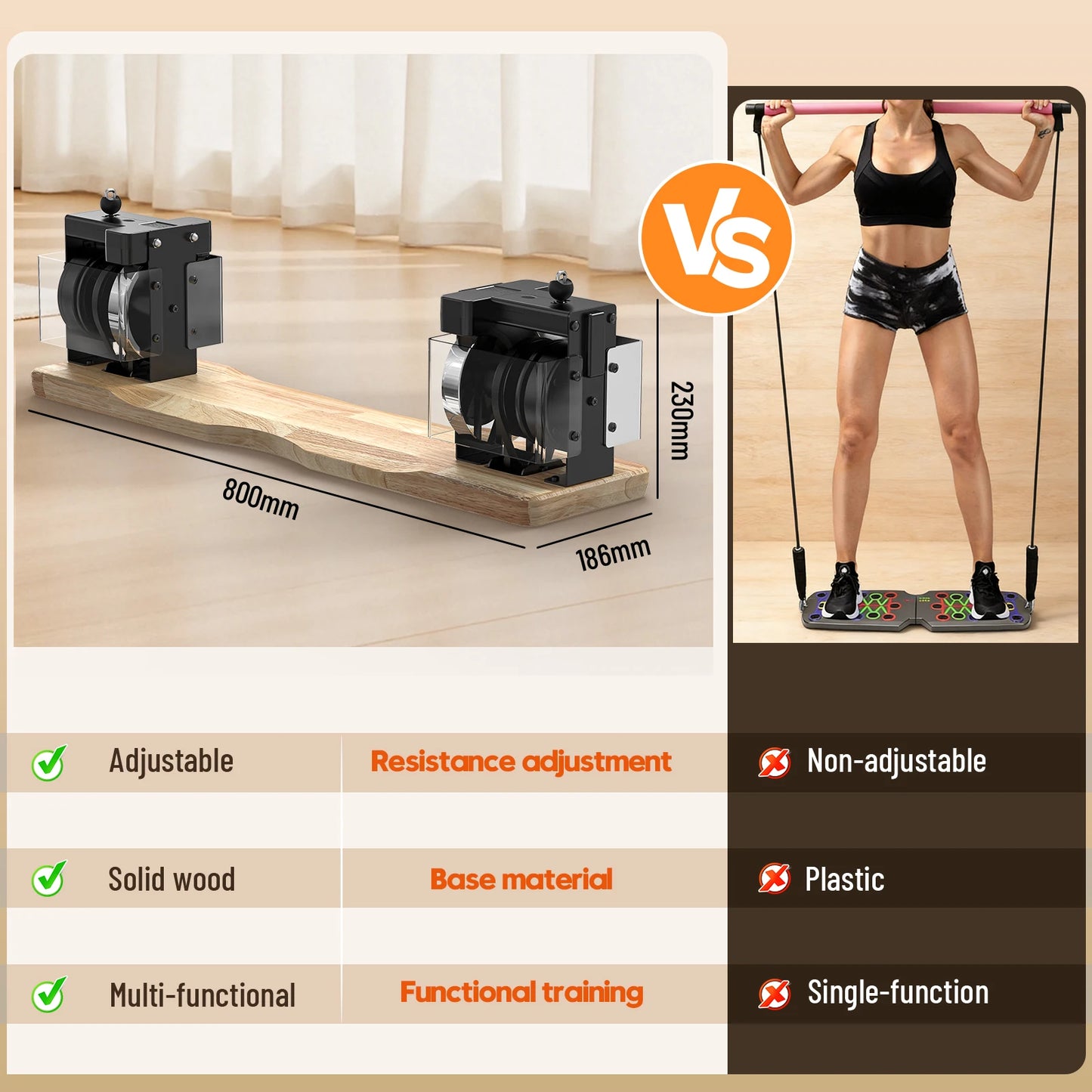 Transform Your Home Workouts with the All-In-One Portable Gym – Adjustable 33-45LBS Strength Training Machine for Ultimate Full-Body Fitness