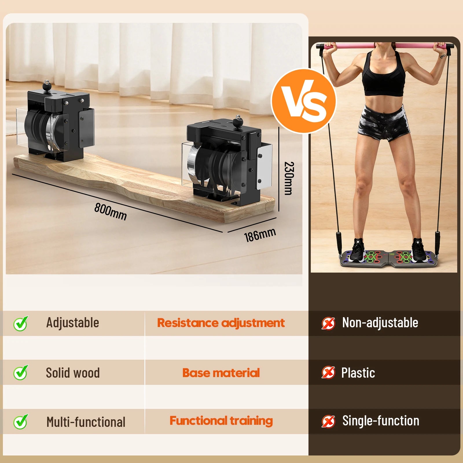 Transform Your Home Workouts with the All-In-One Portable Gym – Adjustable 33-45LBS Strength Training Machine for Ultimate Full-Body Fitness