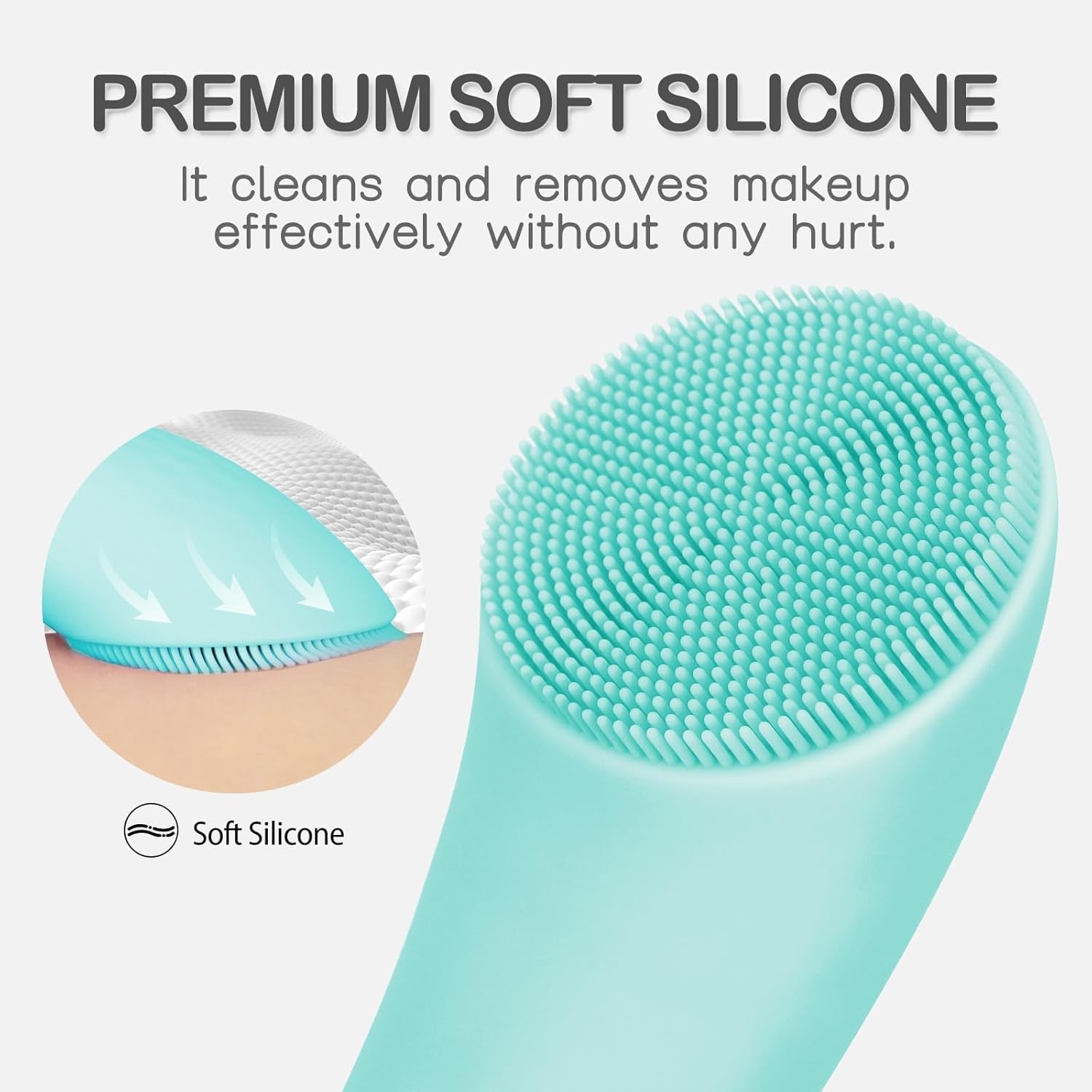 Revitalize Your Skin with the Silicone Face Scrubber: Rechargeable Facial Cleansing Brush with Heat Massage and Vibrating Exfoliation for Deep Cleanse - Waterproof Design for Men and Women in Vibrant Green