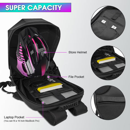Revolutionary Motorcycle LED Knight Backpack: Customizable Full-Color Screen, Perfect for Travel, Camping, and Cycling