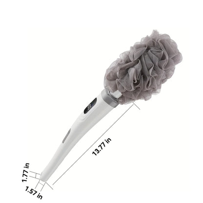 Revolutionary Electric Body Brush with Long Handle - Waterproof Rechargeable Bath Scrubber for Exfoliating and Cleansing Skin, Complete with 3 Brush Heads and 2 Speed Settings