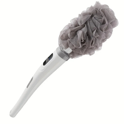 Revolutionary Electric Body Brush with Long Handle - Waterproof Rechargeable Bath Scrubber for Exfoliating and Cleansing Skin, Complete with 3 Brush Heads and 2 Speed Settings