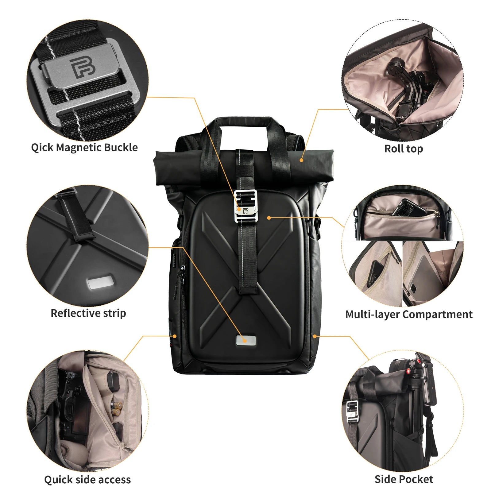 Ultimate Waterproof Hard Shell Photography Backpack for DJI Drones & DSLR Cameras - Perfect Travel Shoulder Handbag Storage Case