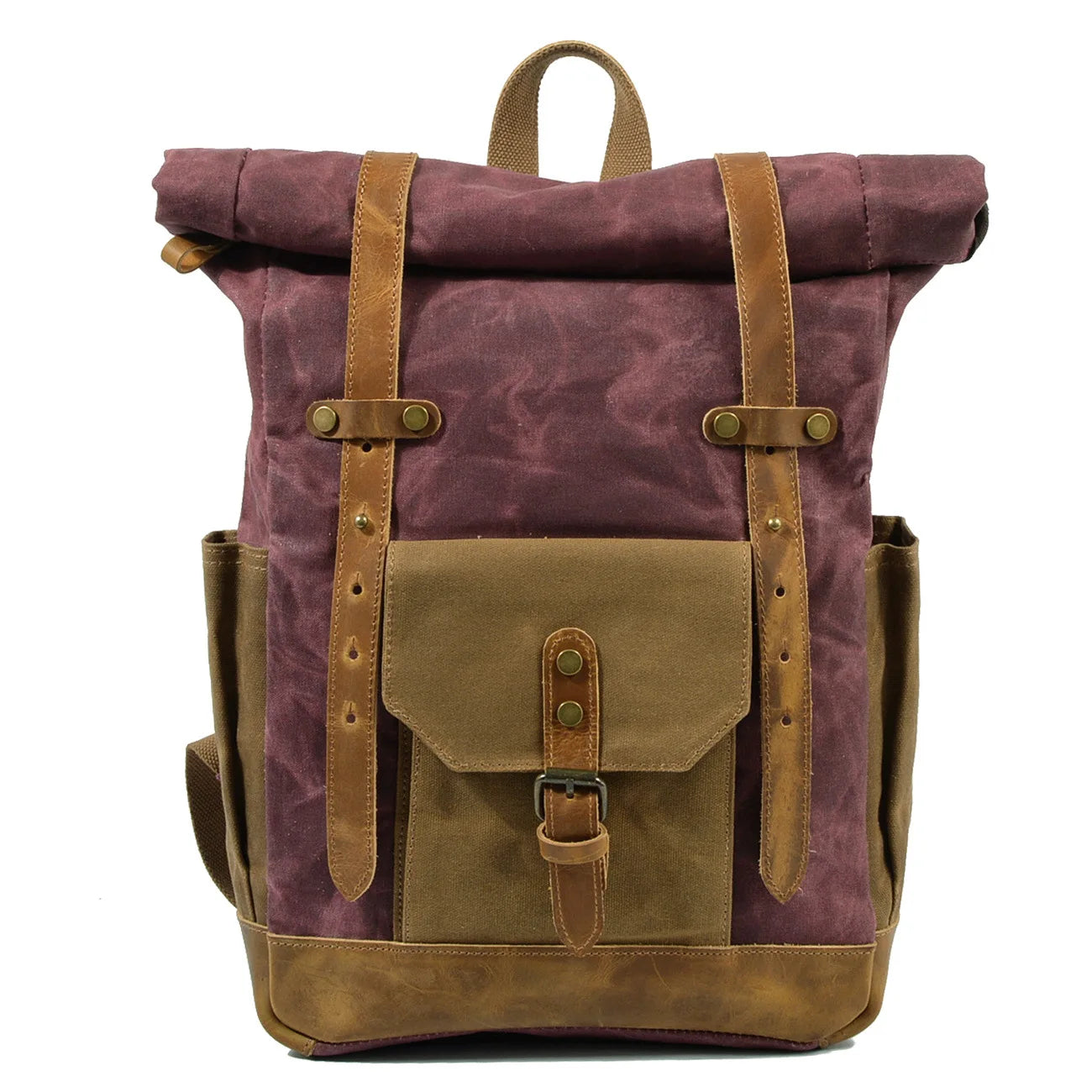 Stylish Luxury Vintage Canvas Backpack for Men - Waterproof Travel Companion with Retro Charm