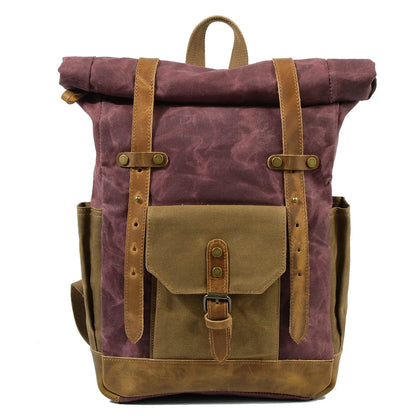 Stylish Luxury Vintage Canvas Backpack for Men - Waterproof Travel Companion with Retro Charm