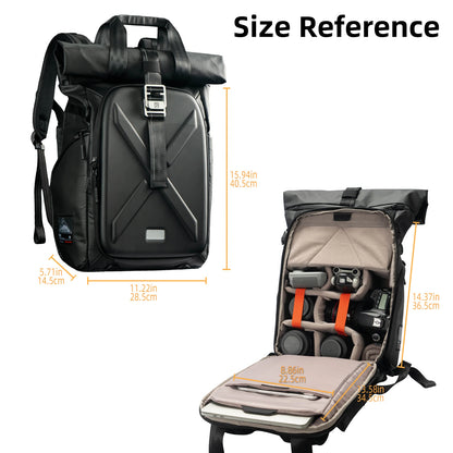 Ultimate Waterproof Hard Shell Photography Backpack for DJI Drones & DSLR Cameras - Perfect Travel Shoulder Handbag Storage Case