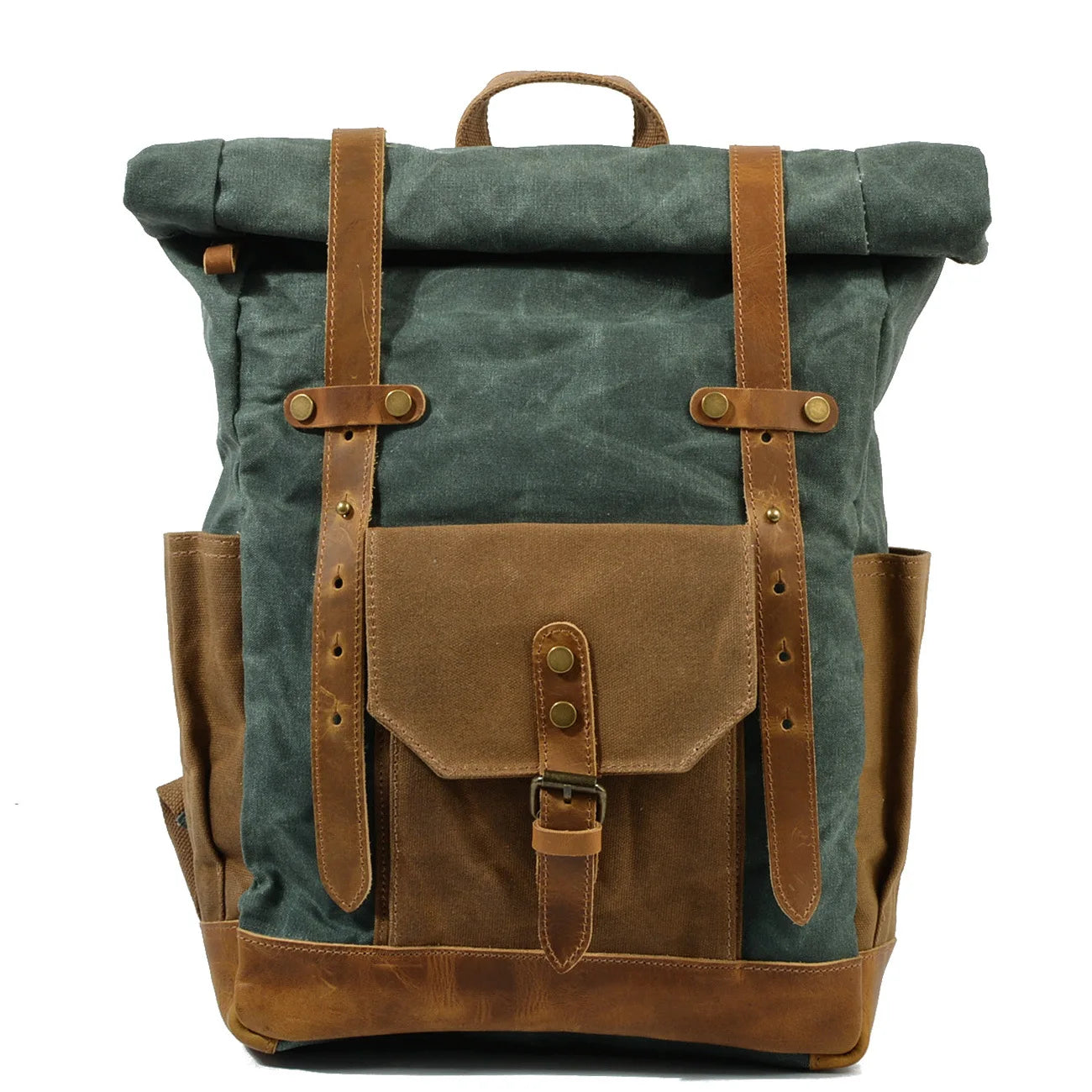 Stylish Luxury Vintage Canvas Backpack for Men - Waterproof Travel Companion with Retro Charm