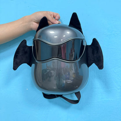 Illuminate Your Adventures with the Bat-Shaped LED Backpack - The Ultimate Glowing School Bag for Night Explorers and Cosplay Enthusiasts