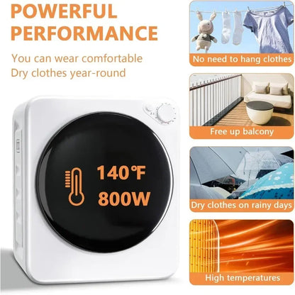 Effortless Laundry Days: 17 Lbs 1.8 Cu.Ft Portable Washer Dryer Combo - Your Ultimate Space-Saving Laundry Solution!