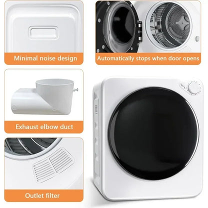 Effortless Laundry Days: 17 Lbs 1.8 Cu.Ft Portable Washer Dryer Combo - Your Ultimate Space-Saving Laundry Solution!