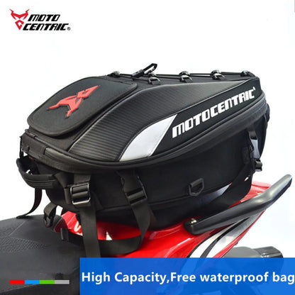 Durable Waterproof Motorcycle Tail Bag - 37L Large Capacity Rider Backpack for All Your Gear