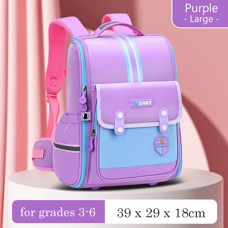 Stylish British-Inspired Lightweight Backpack for Boys and Girls - Perfect for Primary School with Spine Protection Features