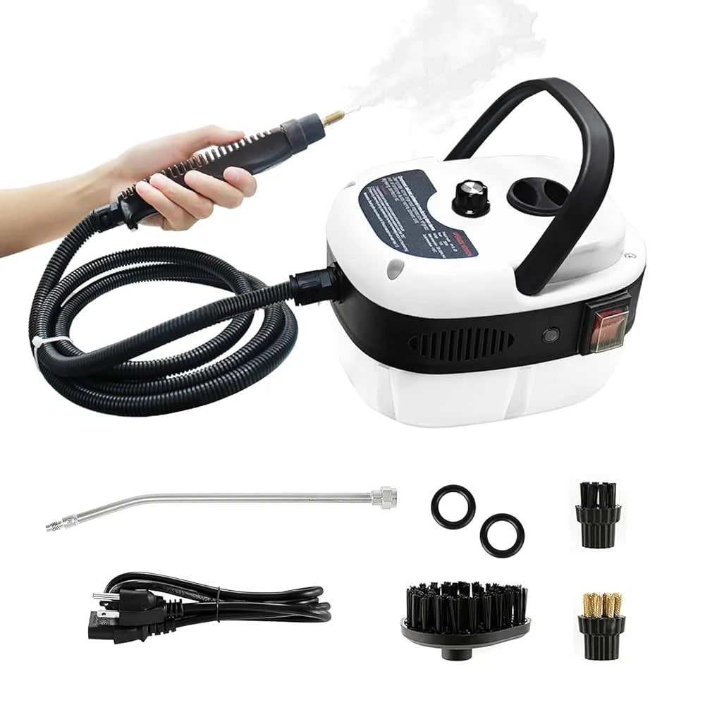 Powerful 2500W High-Temperature Handheld Steam Cleaner - Fast Heating, Multiple Accessories, Perfect for All Surfaces!