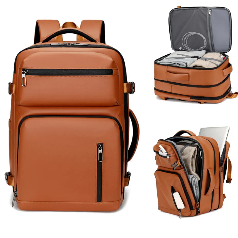 Versatile Expandable Waterproof Commuter Laptop Backpack - Perfect for Business and Travel, Fits 15.6 Inches Laptops with Large Capacity