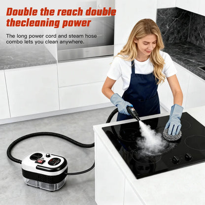 Powerful 2500W High-Temperature Handheld Steam Cleaner - Fast Heating, Multiple Accessories, Perfect for All Surfaces!