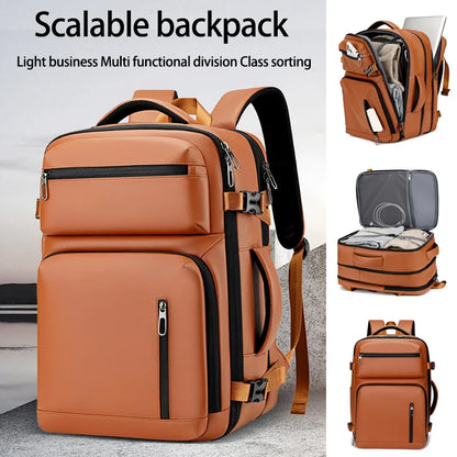 Versatile Expandable Waterproof Commuter Laptop Backpack - Perfect for Business and Travel, Fits 15.6 Inches Laptops with Large Capacity