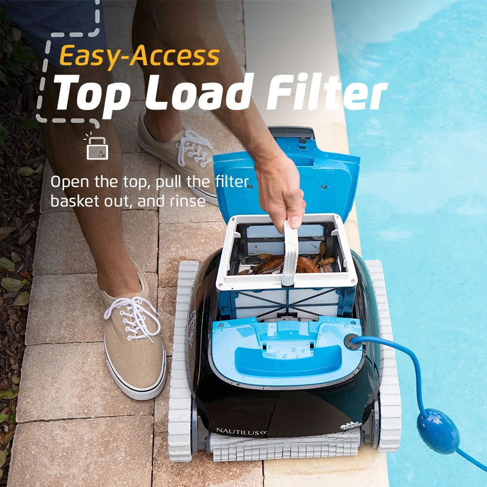 Revolutionize Your Pool Cleaning with the Nautilus CC Robotic Vacuum Cleaner – Effortless Maintenance for Above and In-Ground Pools up to 33 FT!