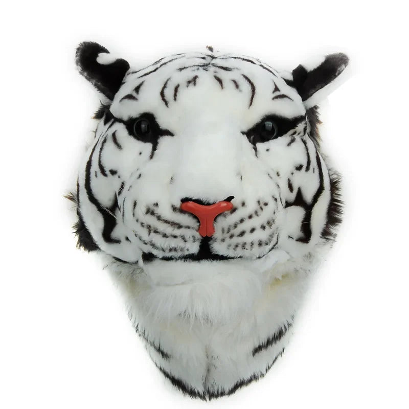 Adorable 3D Animal Design Backpack for Girls - Tiger, Lion, Leopard, and Panda Fur School Bags with Chain Clutch and Crossbody Style