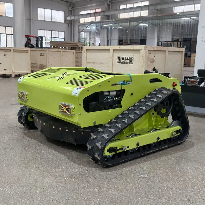 Revolutionize Your Lawn Care with the Customizable Remote Control Lawn Mower Robot - Efficient 4WD for 45° Slope Climbing!