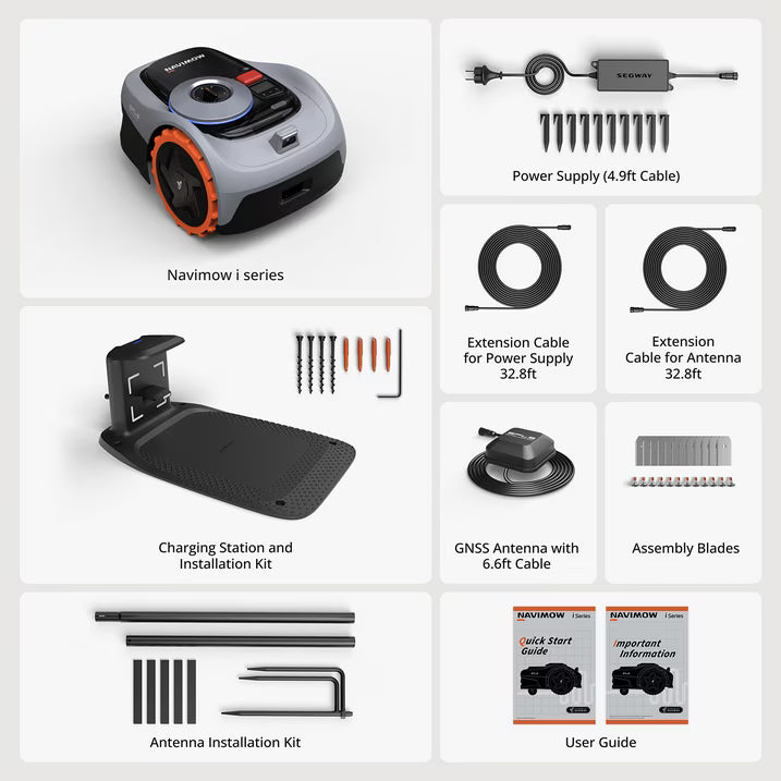Experience Effortless Lawn Care with Segway Navimow I105 - Perfect for 500M² Areas with Vision-Fence and Long-Lasting 2.55AH Battery