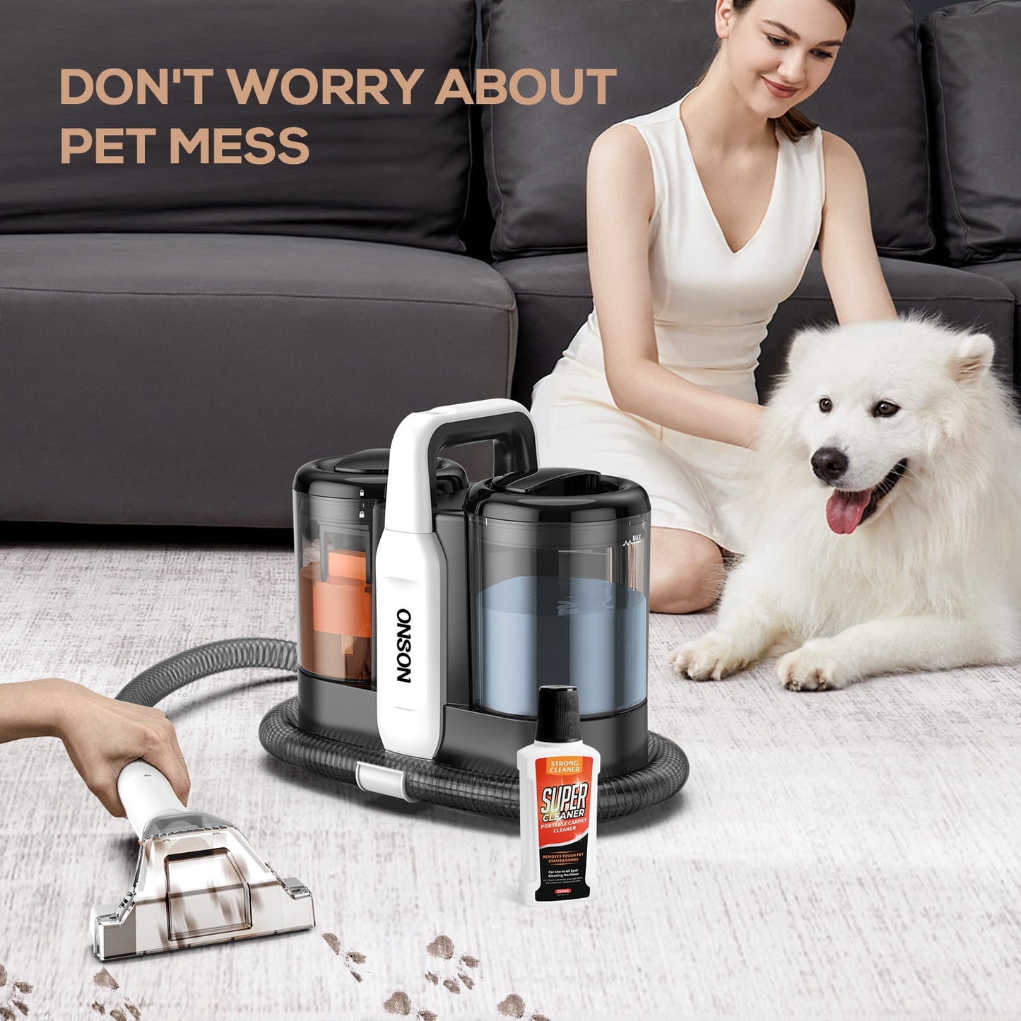 Powerful Portable Carpet Cleaner for Upholstery and Spot Cleaning - Effortless Deep Cleaning Solution